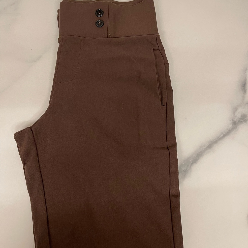 Conceited Label, Chocolate spandex elastane pants.